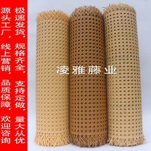 藤编材料仿天然PE藤编网八角六角酒店门柜屏风隔断家具改造背景墙