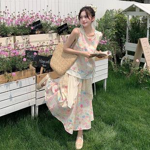 夏易菲多巴胺穿搭女衣服蕾丝背心上衣女2025夏新款 官网女装 甜美高