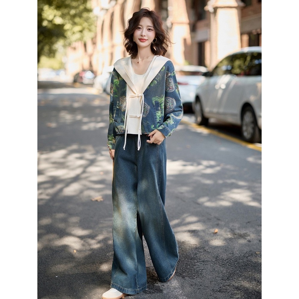 官网女装夏易菲韩版拼接钉珠设计感小香风套装女2026年秋季上新短,女装/女士精品,大码套装,淘宝优惠券,粉丝福利购,淘宝优惠卷