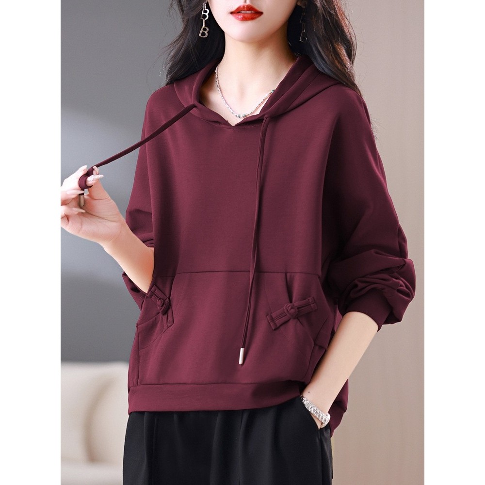 官网女装夏易菲连帽套头卫衣女2026年春季上新气质时尚复古文艺风,女装/女士精品,大码内搭,淘宝优惠券,粉丝福利购,淘宝优惠卷