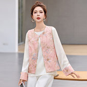 气质洋 国风刺绣马甲T恤两件套女2026春新款 官网女装 夏易菲新中式