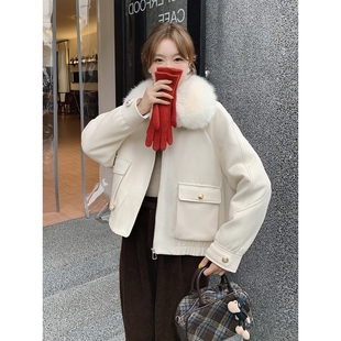 官网女装夏易菲2026新款冬装鹿皮绒羽绒服修身显瘦加厚保暖带毛领