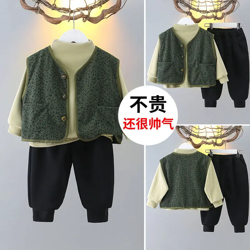 儿童秋装三件套2023新款森系套装