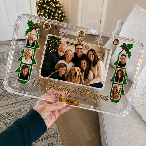 跨境新品Christmas Family Photo Frame圣诞家庭相框亚克力工艺品
