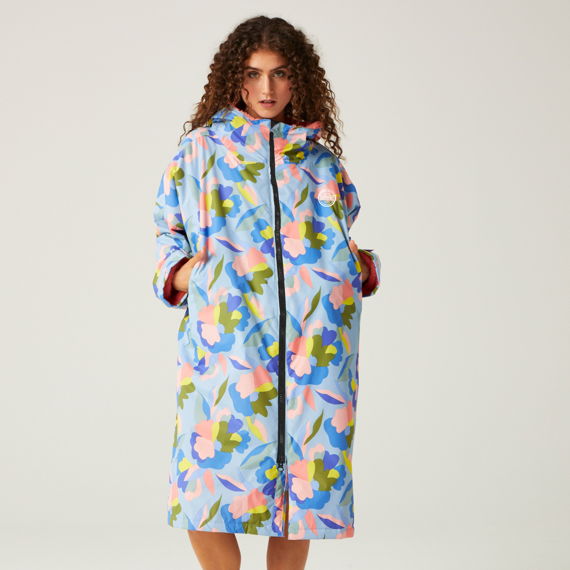 亲子换衣浴袍成人儿童加厚海边游泳起水大衣徒步户外保暖风衣斗篷