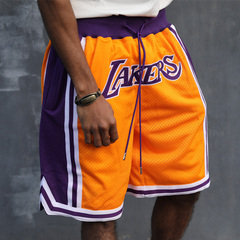 正品JUST DON湖人队高街篮球短裤男欧美潮牌宽松运动休闲五分裤男