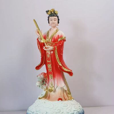 19寸七仙女神像七公主仙姑姑娘神位真身佛堂家用供奉神像体摆件