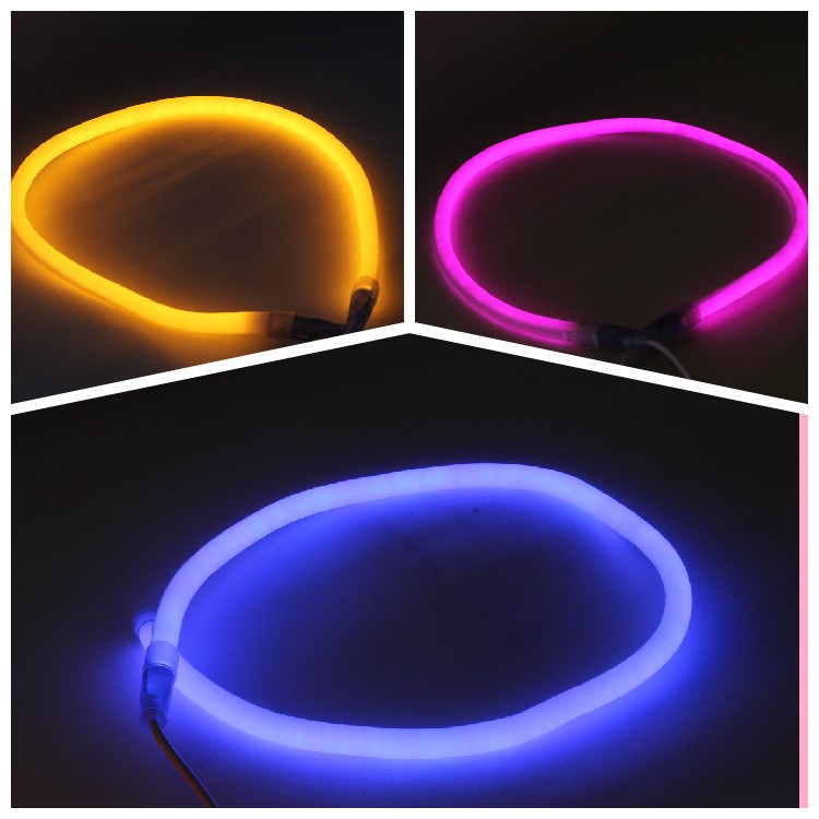 工程用防水圆形360度发光LED柔性霓虹灯带彩灯带软灯管