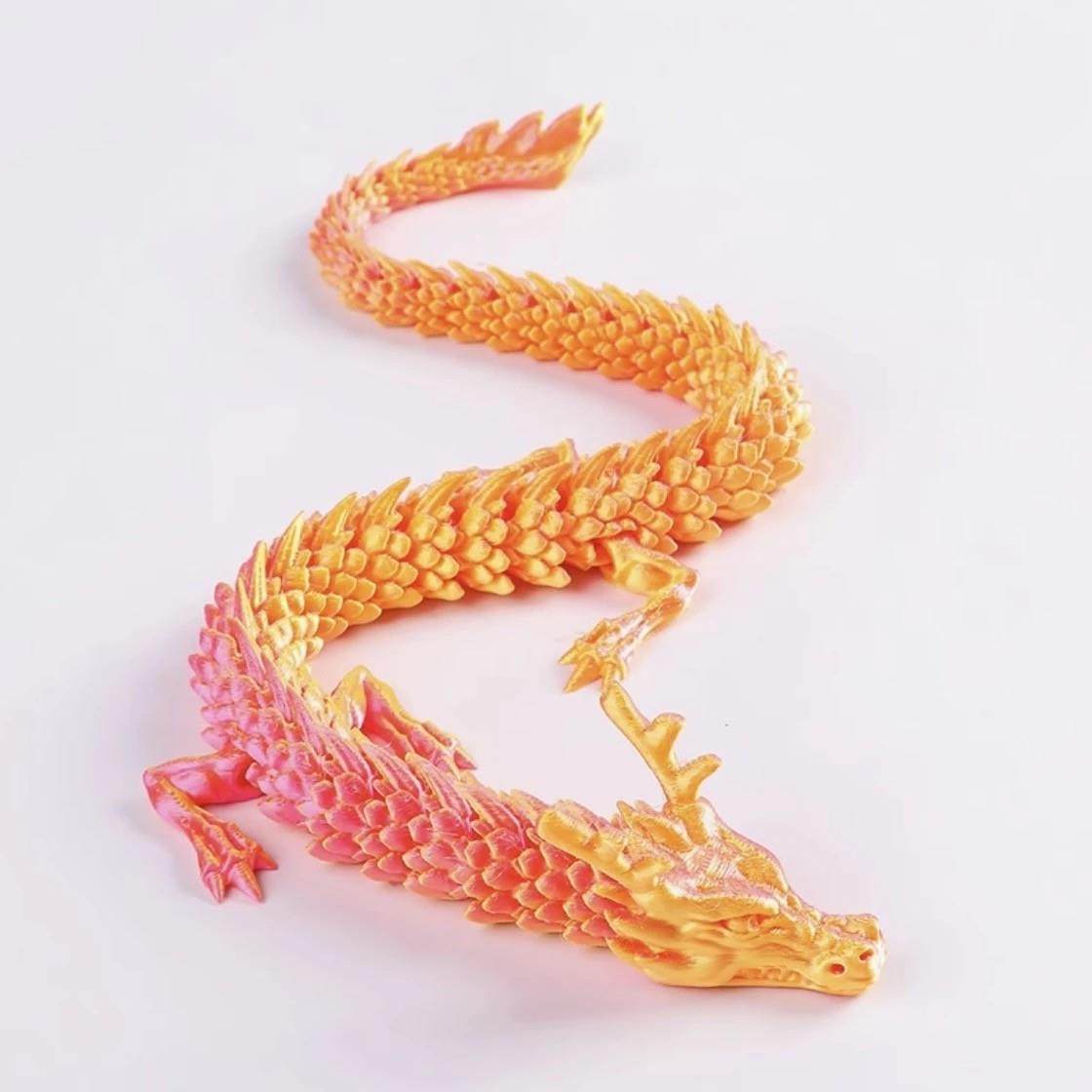 。3D打印中国龙摆摊关节可动创意摆件汽车装饰创意手办儿童玩具礼