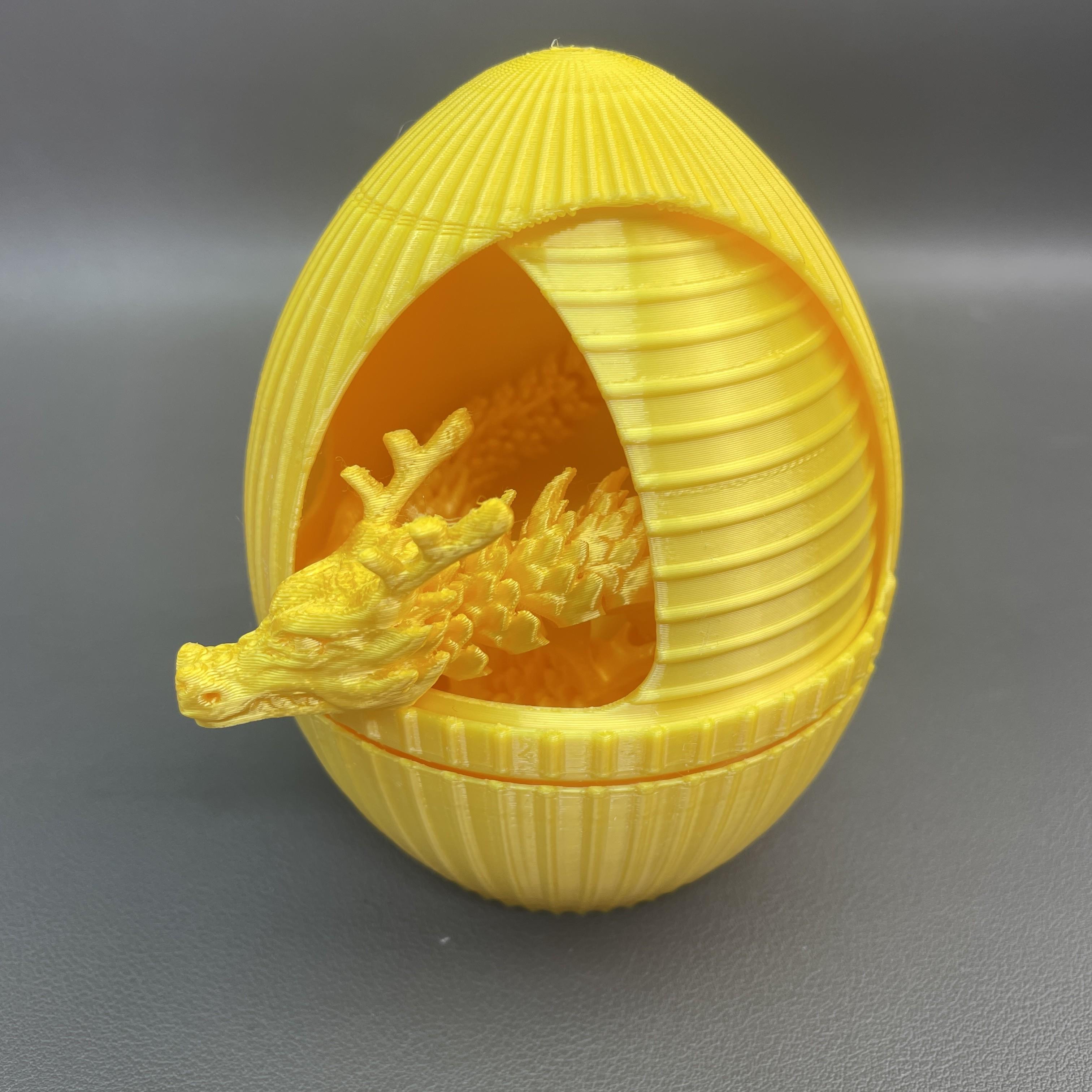 。3D打印中国龙齿轮蛋套装个性玩具模型桌面摆件旋转可开关解压神