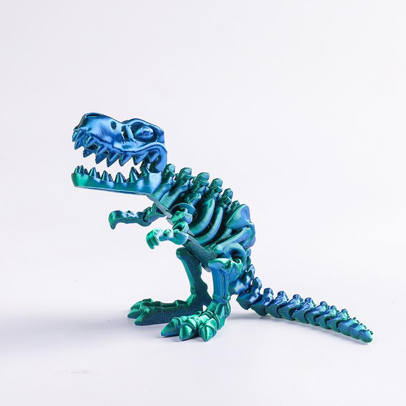 。3D打印霸王龙骷髅恐龙装饰解压手办关节可动儿童新款暴龙创意玩