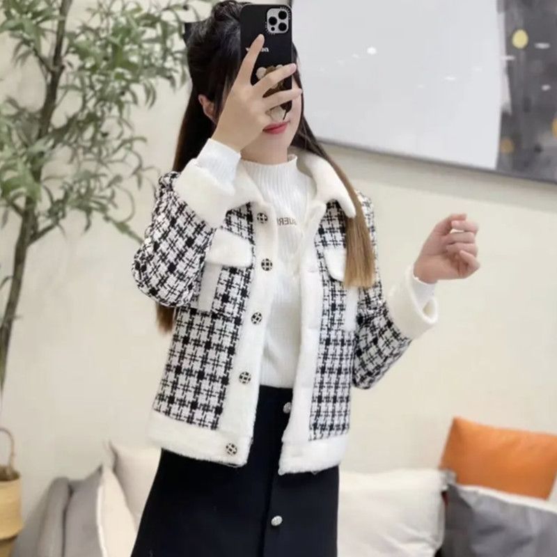 短款外套小香风毛绒绒洋气