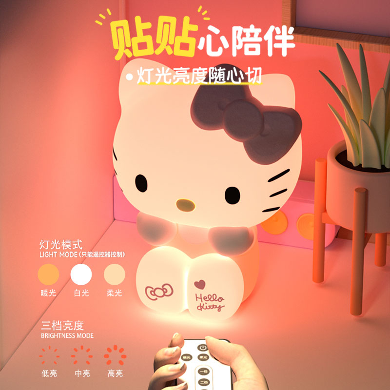 emie玉桂狗拍拍小夜灯感应硅胶床头台灯可爱女高颜值氛围灯解压