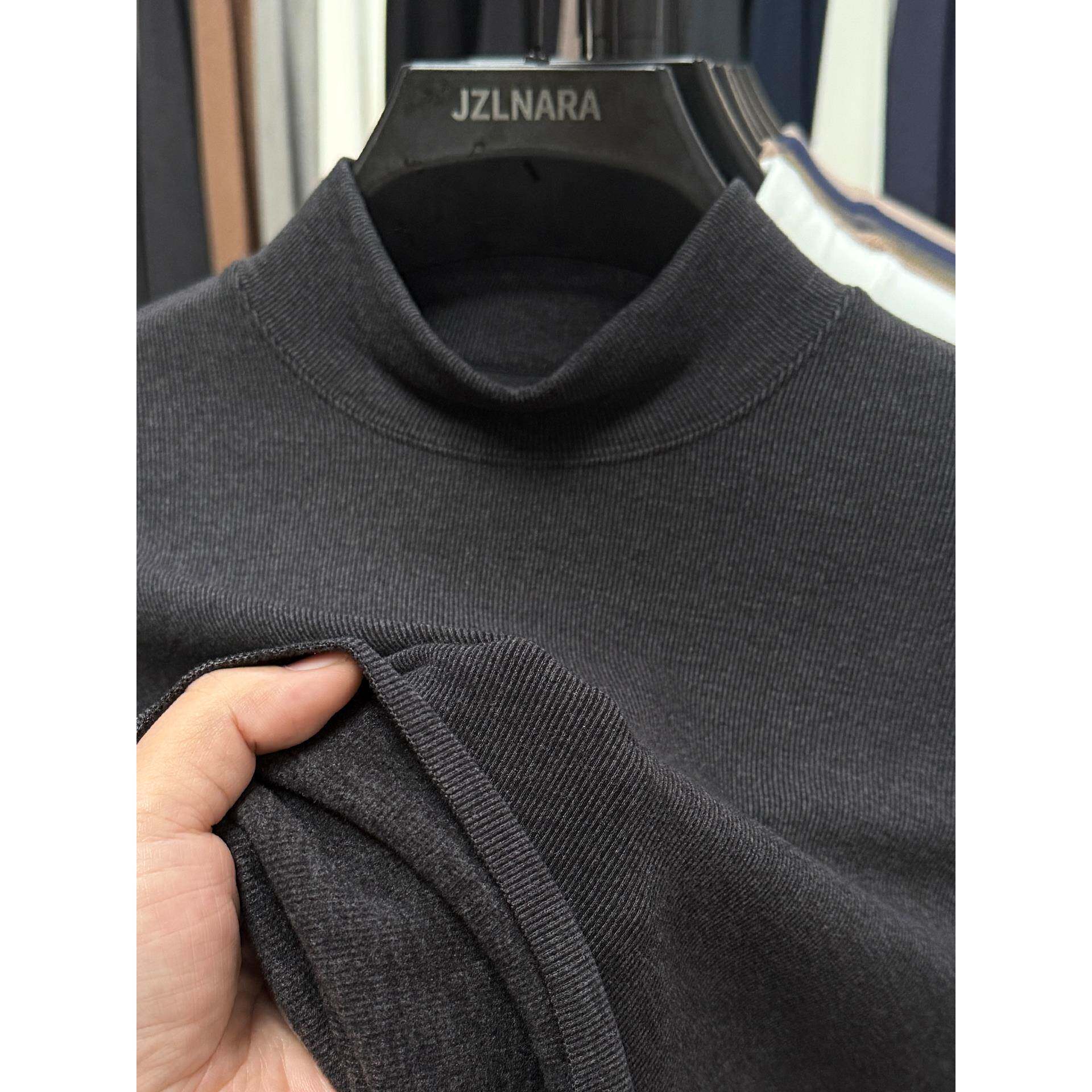 打底衫男2025新款今年流行爆款秋冬半高领内搭保暖高级感长袖t恤