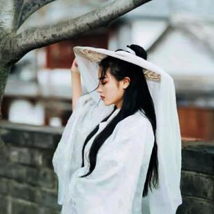 古风汉服配饰唐制复原长纱帷帽黑色遮面防晒唐风可折叠仙气