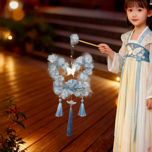 儿童手提灯笼新款成品古风蝴蝶花灯古风宫廷汉服中国风