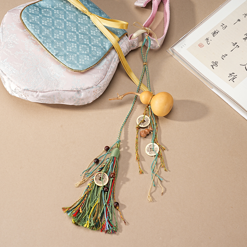 《锦络》葫芦挂饰包包绿色挂件 汉服配饰包挂腰饰禁步