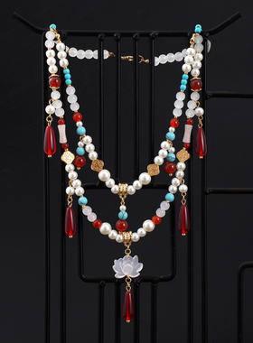 汉服古风项链软璎珞紫色