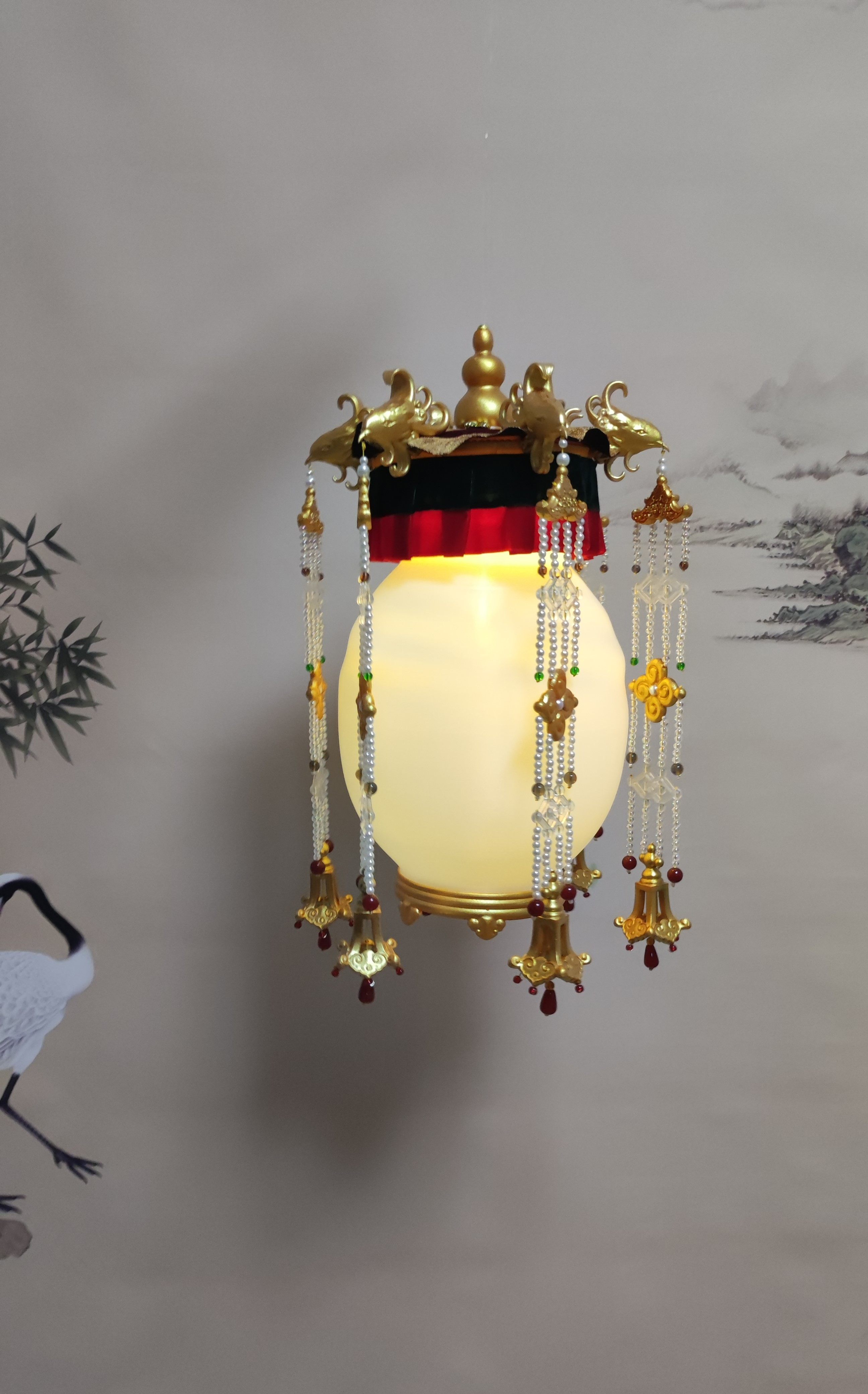 良造坊羊角灯3d打印仿古画宫灯元宵节灯笼明瓦灯传统服饰拍照灯饰