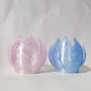 良造坊 3D打印汉服配饰莲花冠 仙气发冠百搭发饰发冠 古风国风