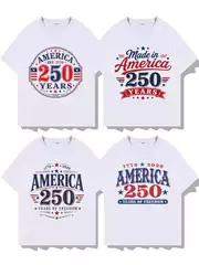 Usa 250Th Anniversary of the Founding of the United States America 250 Freedom Short-Sleeve T-Shirt Clothing Tee Half-Sleeve