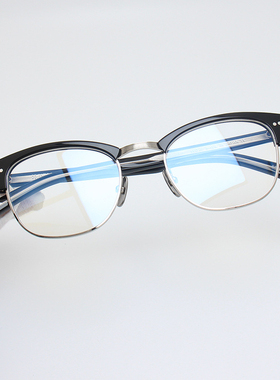 YELLOWS PLUS 日系手作复古板材+金属眉毛框眼镜架眉框 SAMUEL