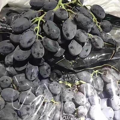 新鲜水果秘鲁玫瑰香葡萄黑提子无籽特别甜脆2斤3斤多地顺丰包邮
