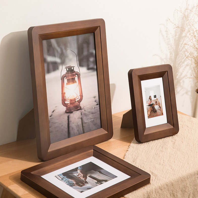 创意实木相框摆台6 7 8 10寸照片定制a4相框相册海报装裱画框框架