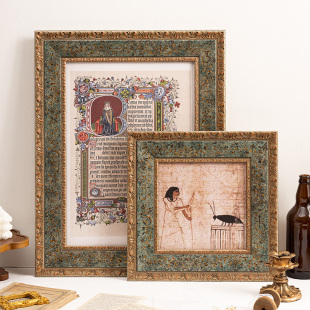 复古画框空框装裱实木中古大相框装饰油画框摆台挂墙框架定制diy