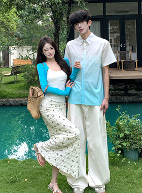 小众设计感情侣装夏季穿搭新款修身显瘦女套装连衣裙法式一裙一衣