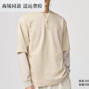 夏季男女装凉感大师T475355 宽松圆领T恤五分袖短袖482295 465185