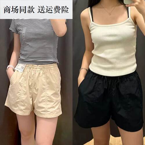 26夏季新款女装 吸汗速干休闲短裤 舒适运动薄款五分裤 466384