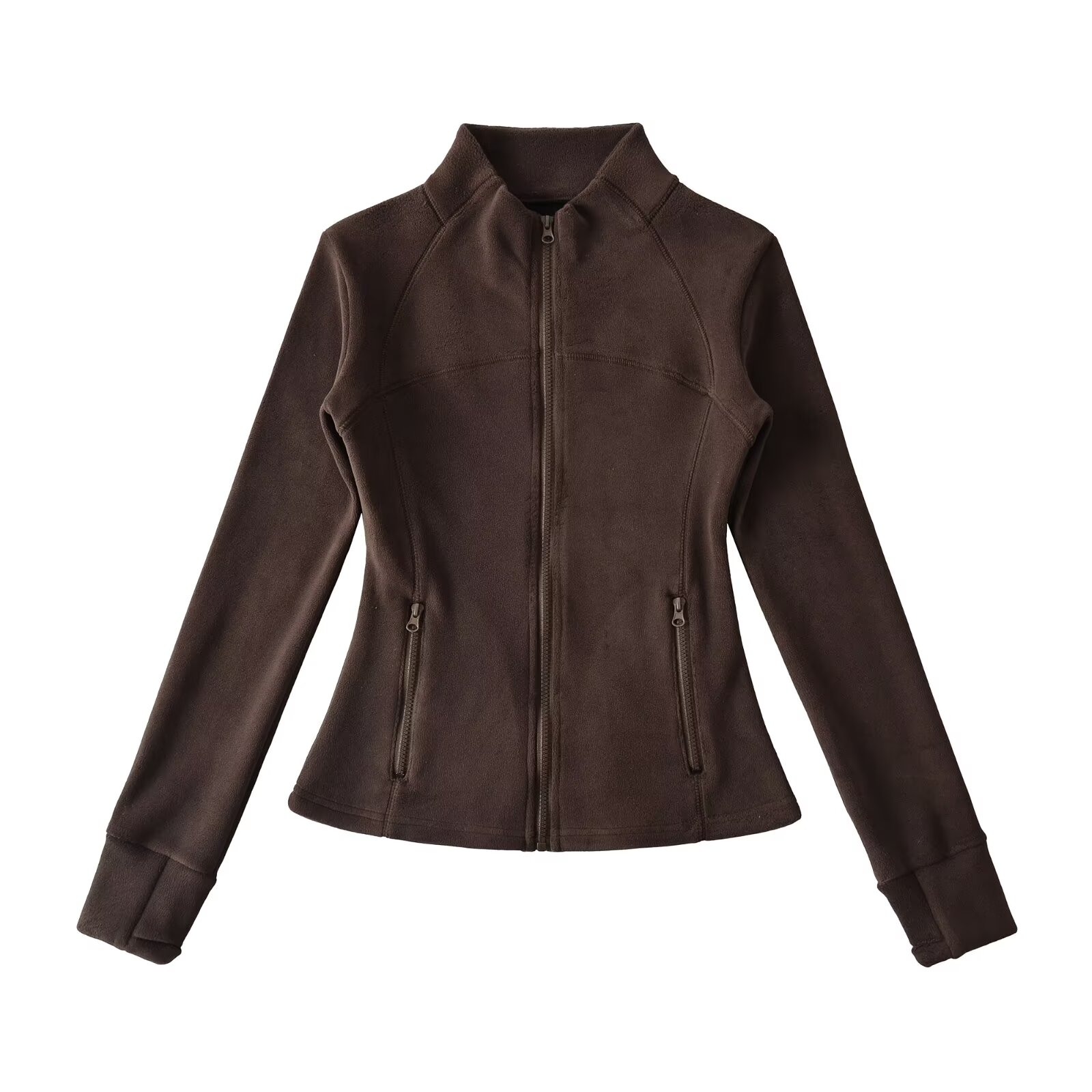 摇粒绒外套女立领保暖加绒外套