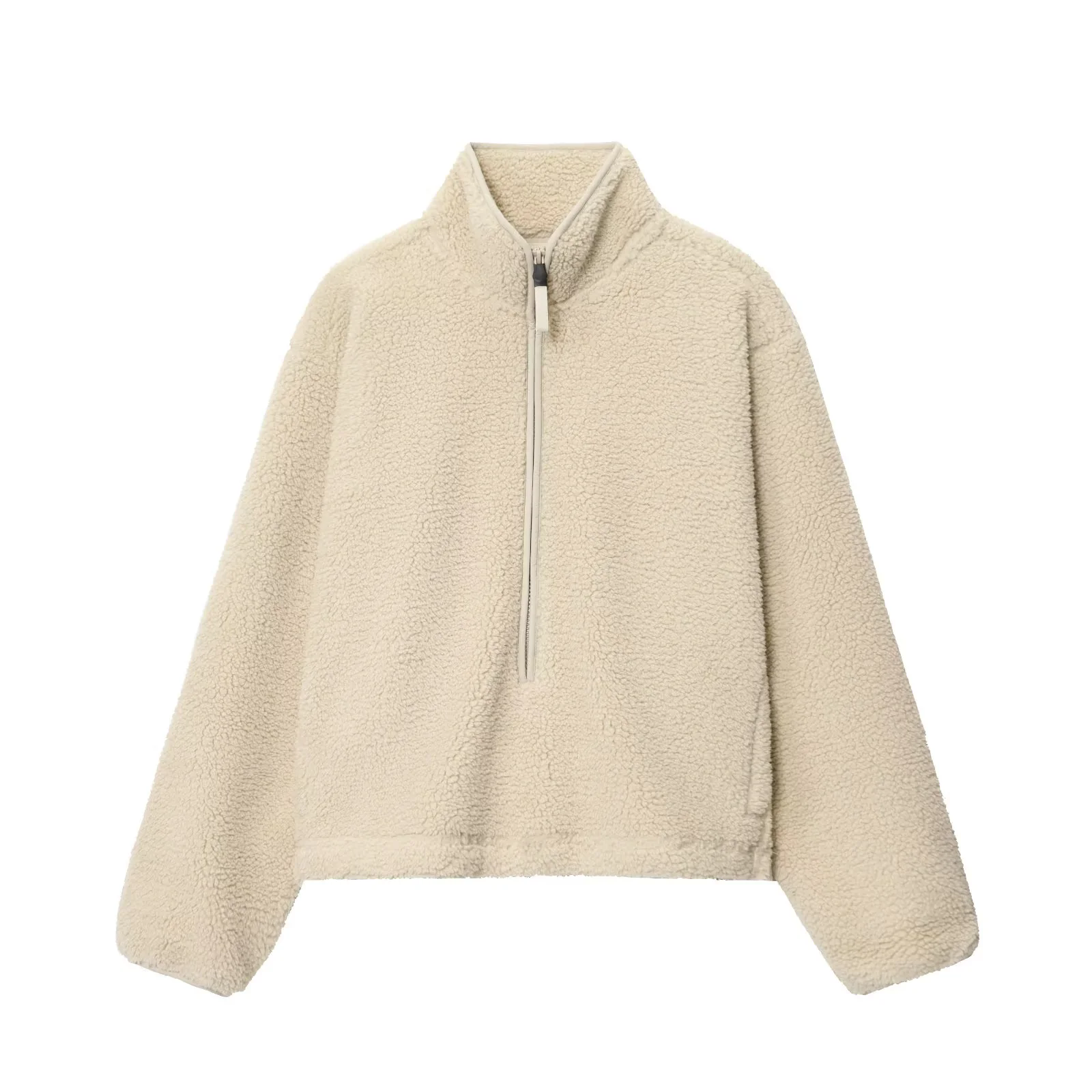 宽松显瘦立领拉链泰迪绒短外套女