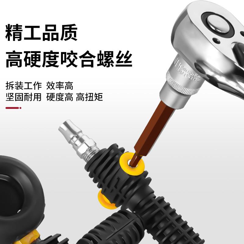 S2合金钢电动扳手内六角套装加长H5H19大飞内6角风炮批头旋具套筒