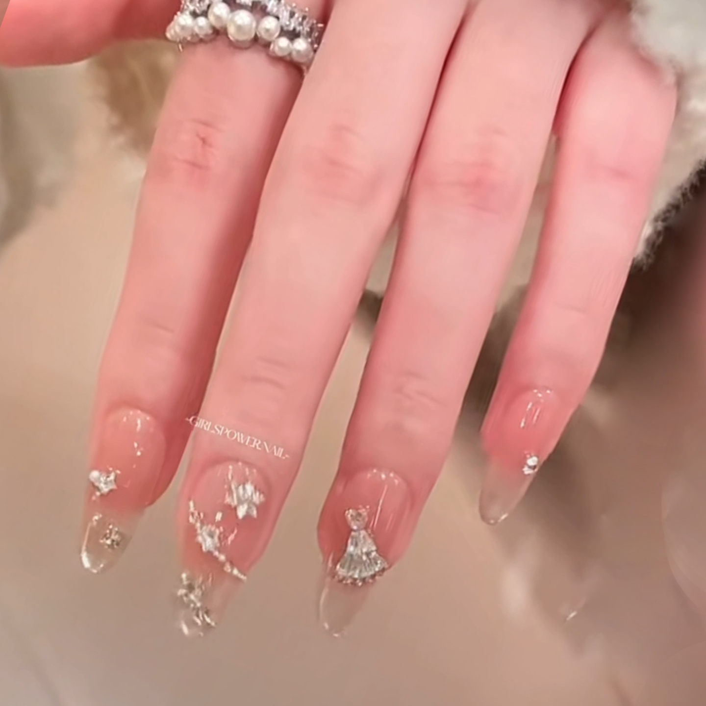 秋冬新款纯手工圣诞拼钻中长款