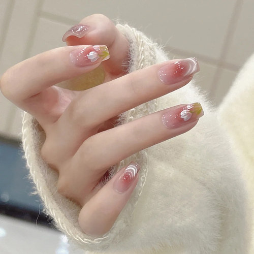 橘指大方假指甲款式新颖孕妇可用