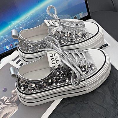 厚底小白鞋女2025春秋新款增高松糕鞋子百搭休闲板鞋爆款复古运动