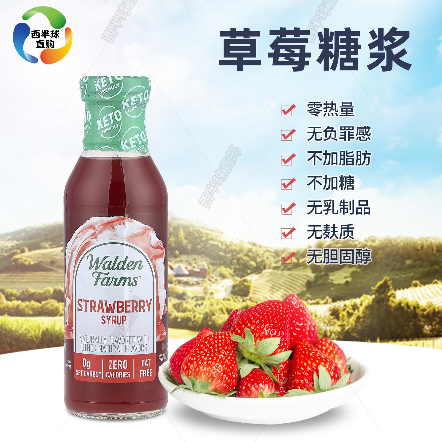 美国低脂健身0卡生酮糖浆