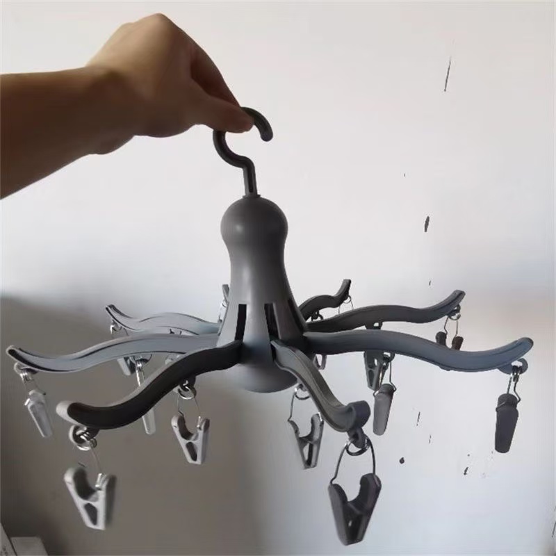 八爪鱼章鱼晾衣架普利萨夹袜子专用家用宜家衣架宜家八爪鱼