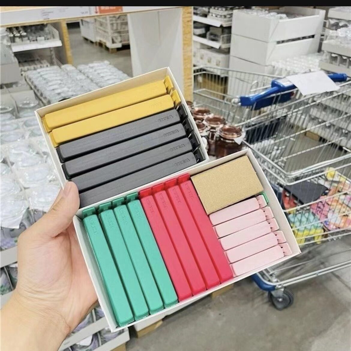 宜家正品贝瓦拉塑料封口夹密封夹子食品奶粉零食保鲜塑封大号小号图片