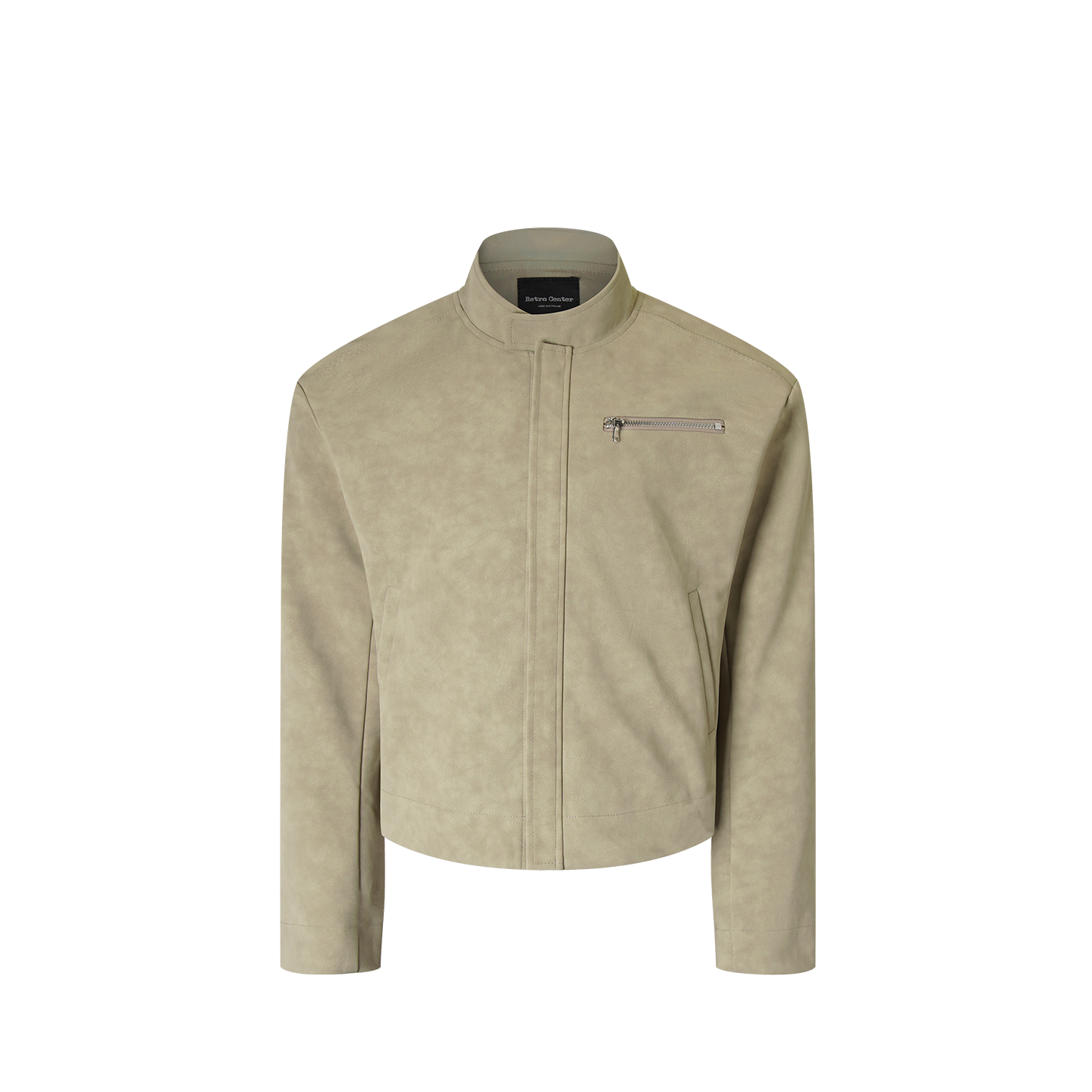 RCTNCLUB（RC）正肩麂皮绒哈灵顿夹克/修身机车版型/磨砂哑光质地