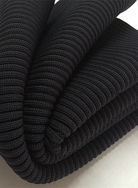 2*2涤棉弹力罗纹布料加厚螺纹羽绒服外套棉衣卫衣领口袖口半米价