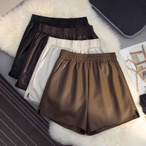 高腰百搭短裤开叉显瘦阔腿裤