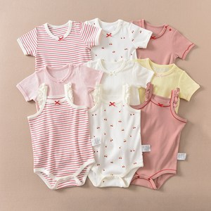 分短袖爬服连体哈衣薄纯棉婴幼儿夏季新品纯棉三角包屁衣出口厂家