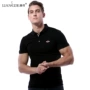 Áo thun ngắn tay nam mùa hè ve áo cotton polo áo sơ mi nam xu hướng nửa tay áo phiên bản Hồng Kông - Polo áo thun nam có cổ
