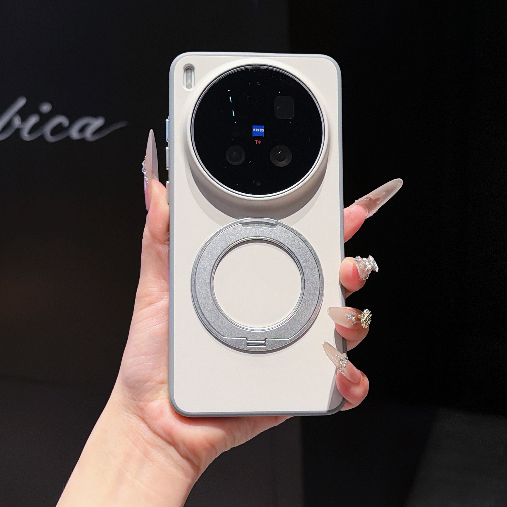 新款360旋转磁吸支架适用于vivox300UItra手机壳肤感磨砂x300s全包防摔软边硬背x300pro情侣高级感外壳x300