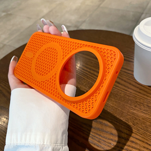 蜂窝网孔透气散热适用荣耀magic8pro手机壳磁吸高级感防摔magic7pro全包magic8创意时尚男女情侣magic7外壳