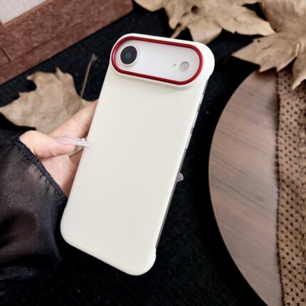 新款无边框荔枝纹适用于iPhone17Air手机壳苹果17promax高级感时尚16promax不沾指纹创意15/14pro个性情侣壳