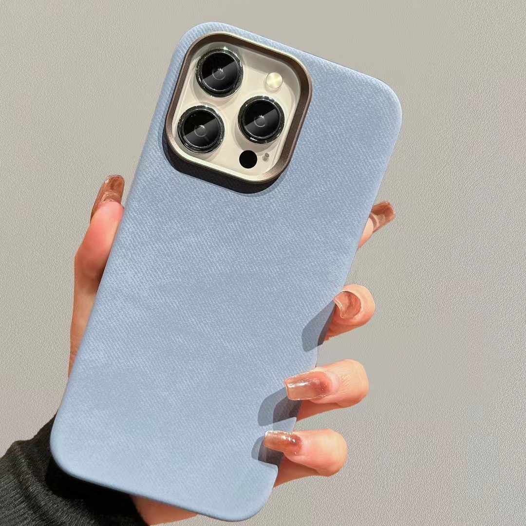 苹果iPhone15绒布高档个性